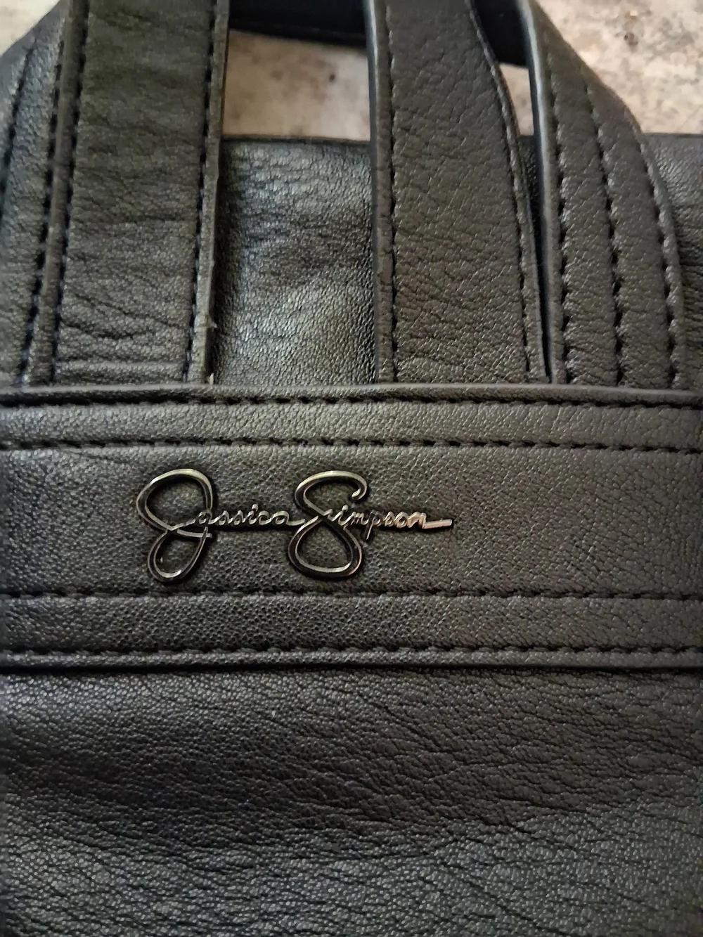Jessica Simpson Black Backpack Purse GC